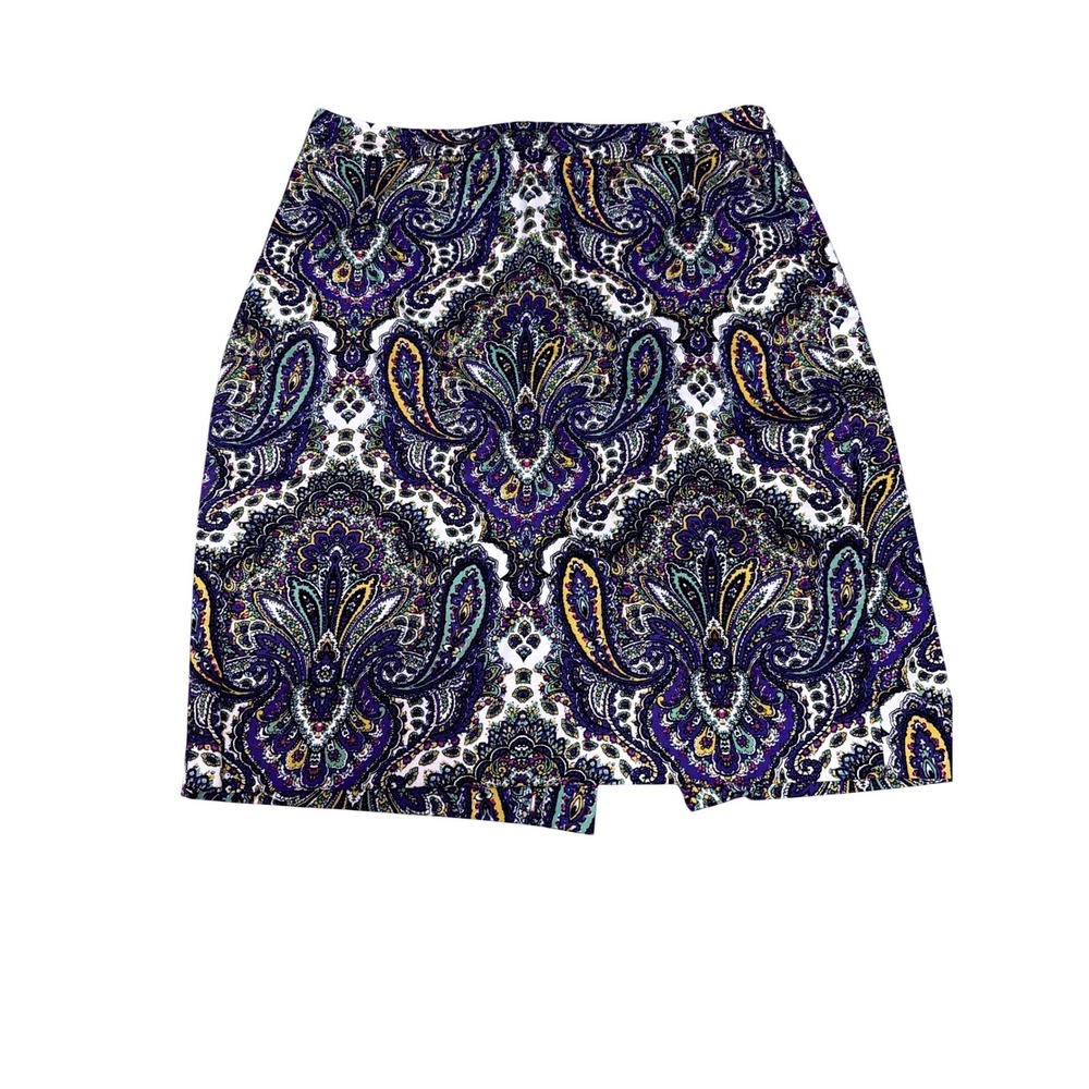 J.Crew (Purple) Paisley Pencil Skirt Women Size 2